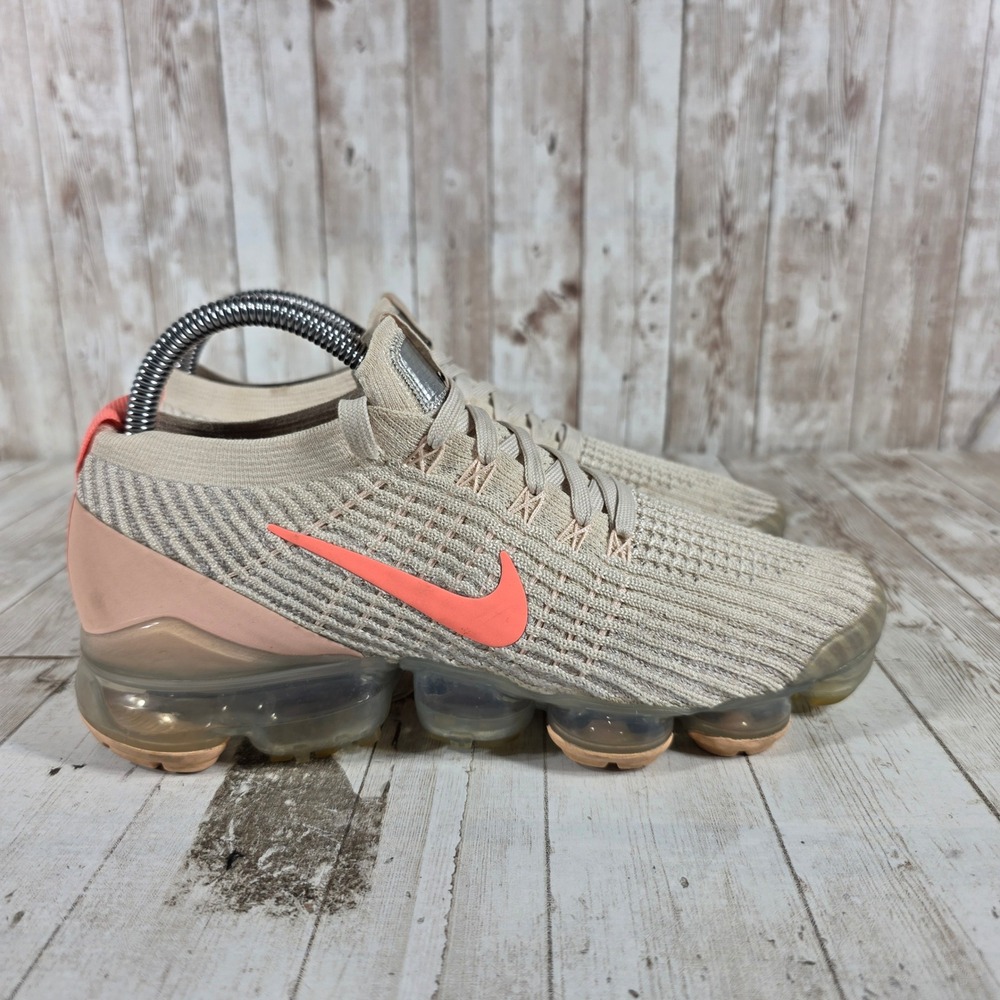 Nike Air VaporMax Flyknit 3 Womens Fossil‎ Sunset Pulse CT1274-200 Pink Tan 8